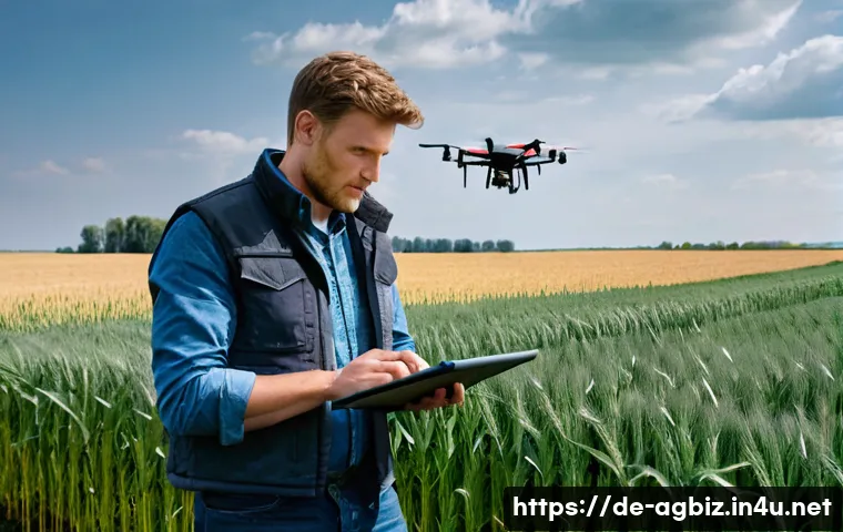 농업경영사 실기 시험 준비 노하우 - **Prompt:** A young, determined German Agrarbetriebswirt, either male or female, wearing smart-casua...