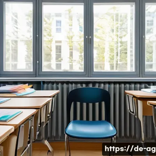 농업경영사 자격증 시험장에서의 유의점 - A neat and well-organized exam desk setup in a bright, quiet classroom in Germany, featuring a clear...